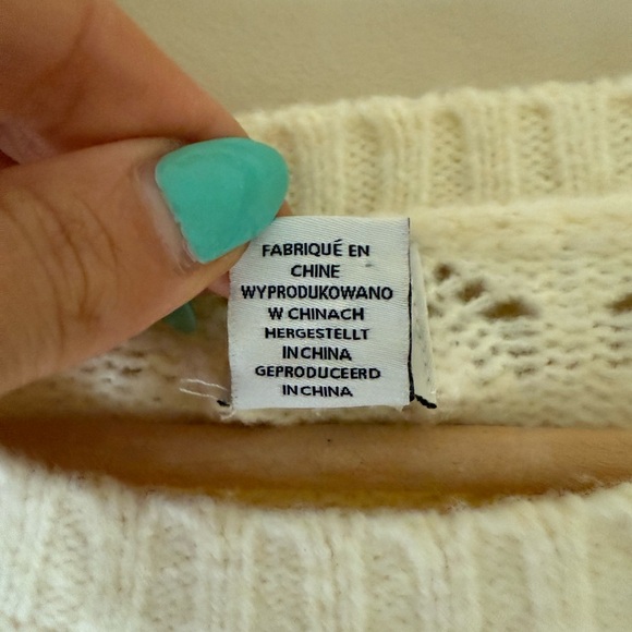 Joie Cream Open-Knit soft crewneck sweater - Picture 4 of 6